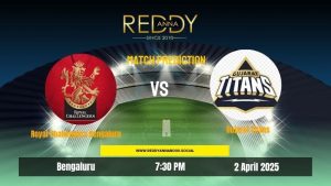 Read more about the article IPL 2025: Royal Challengers Bengaluru vs Gujarat Titans | Reddy Anna Book Match Prediction