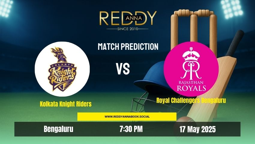 You are currently viewing IPL 2025 Match 58: RCB vs KKR – Who Will Win? | Reddy Anna Prediction